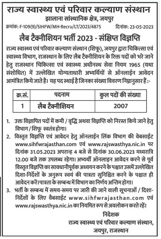 Rajasthan-Lab-Technician-Recruitment-2023-Notification