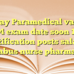 Railway Paramedical vacancy 2024 exam date soon 1376 notification posts salary syllabus nurse pharma etc
