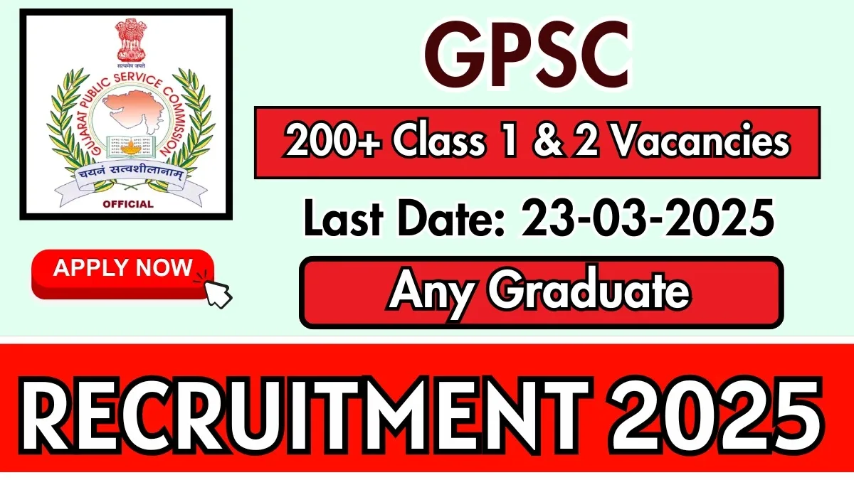 GPSC Class 1 2 Notification 2025