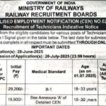 RRB Technician Recruitment cen 02 2025