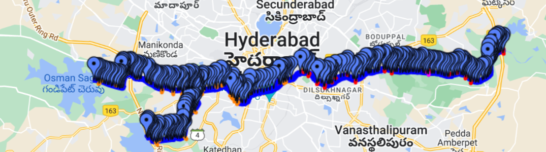 Musi river FTL buffer zone on google map
